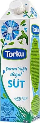 TORKU UHT YARIM YAGLI SUT 1 LT