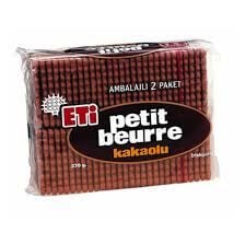 ETI PETIT BEURRE KAKAOLU 2LI PAKET 370GR