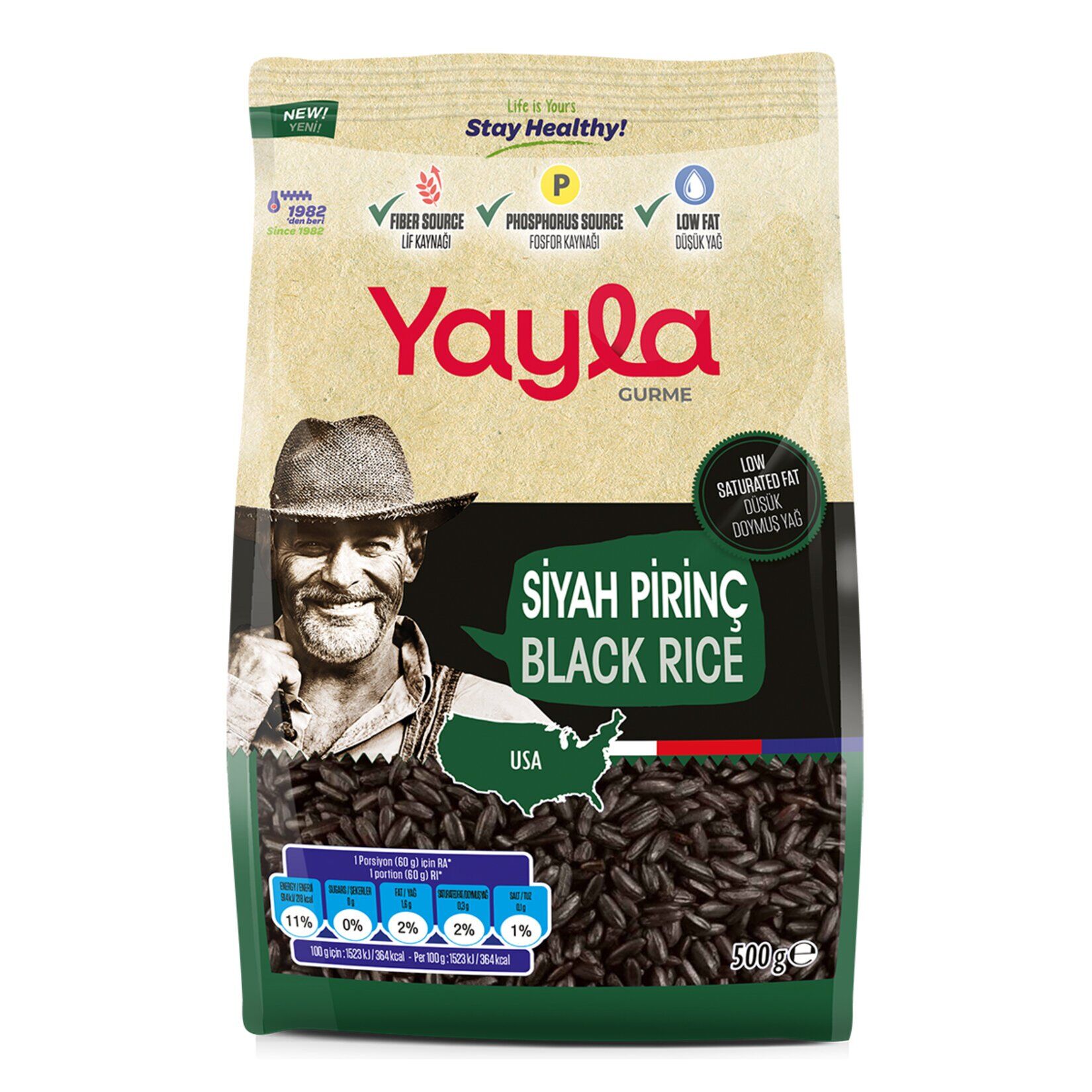YAYLA GURME SIYAH PIRINC 500GR