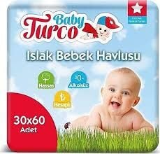 BABY TURCO 3X60 ISLAK BEBEK  HAVLUSU